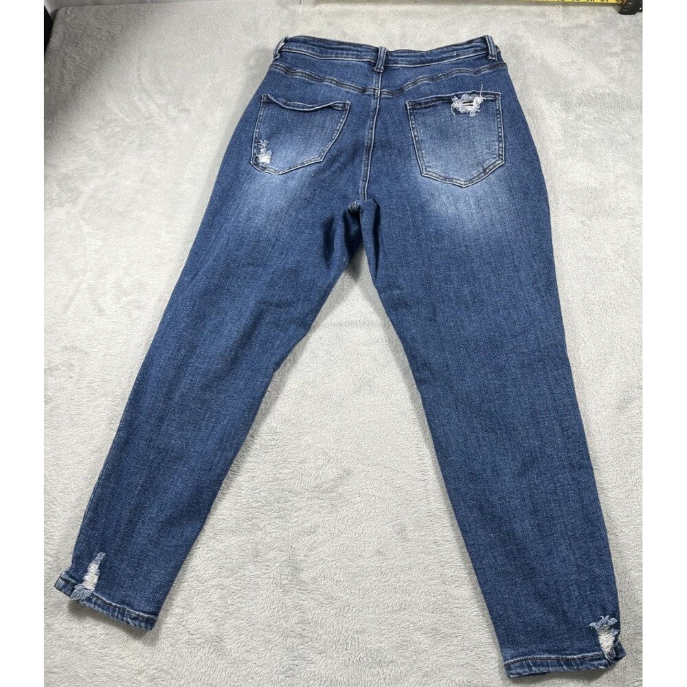 Wax Jeans Womens 13/31 Distressed Stretch Jeans Midrise 28x27 - Picture 13 of 13
